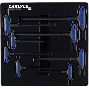 Carlyle Tools - 8 Piece Hex Key - Ball Plus L-Handle Set - LHHBS8M