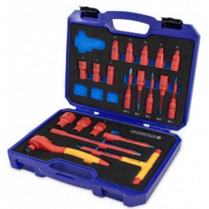 Carlyle Tools - 20 Piece 1/2 Inch DR Insulated Electrical Socket Set - NCEH020S