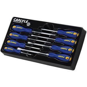 Carlyle Tools - 8 Piece Slotted and Phillips Head Screwdriver Set - SDS8