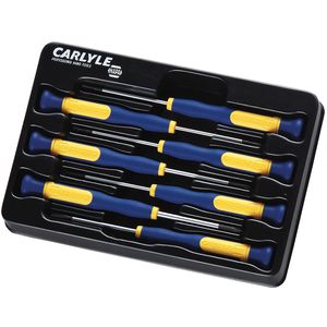 Carlyle Tools - 7 Piece Precision Phillips and Slotted Screwdriver Set - SDSPR7