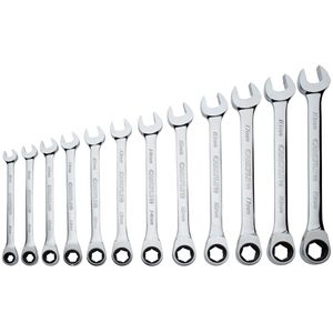 Carlyle Tools - 12 Piece Metric Flat Ratcheting Spanner Set - RW612M