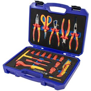 Carlyle Tools - 18 Piece 3/8 Inch DR Insulated Electrical Tool Set - NCEH018S