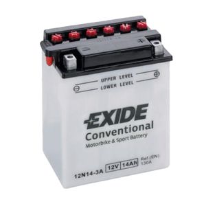 Exide 12N14-3A 12V Conventional Motorcycle Battery