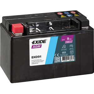 Exide EK091 AGM Auxiliary Car Battery