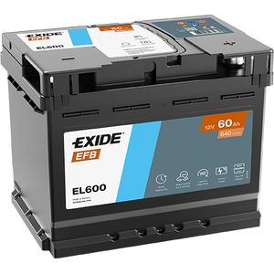 Exide 027 EFB Car Battery 60Ah EL600