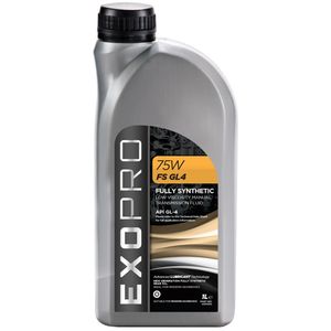 U334S1L EXOPRO 75W FS GL4 Fully Synthetic Manual Transmission Fluid 1L U334