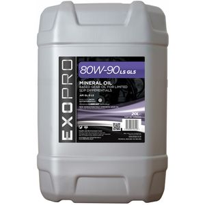 U336D20L EXOPRO 80W-90 LS GL5 Mineral Oil Based Gear Oil 20L U336
