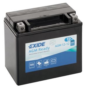 AGM12-12 Exide AGM Ready Motorcycle Battery 12V