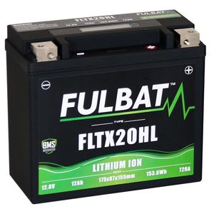 FLTX20HL Fulbat Lithium BMS Function Motorcycle Battery 12.8V 12Ah 