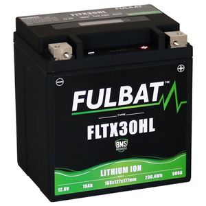 FLTX30HL Fulbat Lithium BMS Function Motorcycle Battery 12.8V 18Ah 