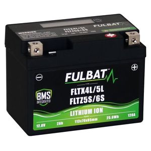 FLTX4L/5L FLTZ5S/6S Fulbat Lithium BMS Function Motorcycle Battery 12.8V 2Ah 