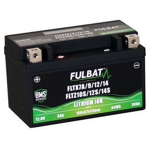 FLTX7A/9/12/14 FLTZ10S/12S/14S Fulbat Lithium BMS Function Motorcycle Battery 12.8V 5Ah 
