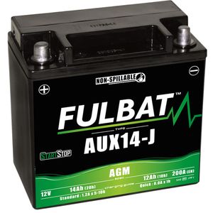AUX14-J AGM Fulbat Motorcycle Battery 