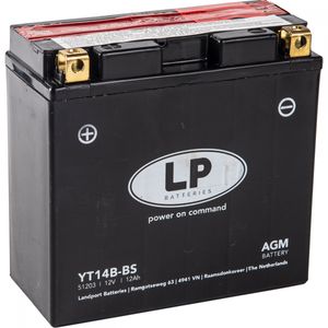 YT14B-BS AGM Landport Motorcycle Battery
