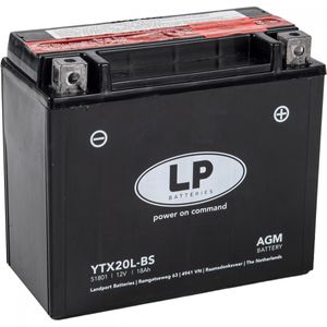 LTX20L-BS AGM Landport Motorcycle Battery