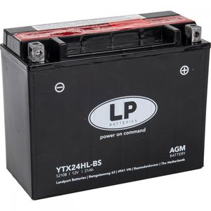 LTX24HL-BS AGM Landport Motorcycle Battery
