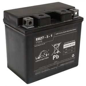 EBZ7-3 Leoch Powerstart AGM Motorcycle Battery