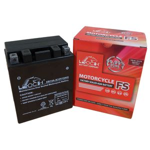 YB14L-A2 Leoch Powerstart AGM Motorcycle Battery EB14A-3