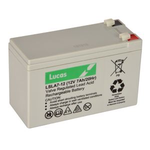 7Ah 12V Lucas VRLA Battery LSLA7-12