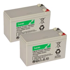 Pair of 7Ah 12V Lucas VRLA Battery LSLA7-12