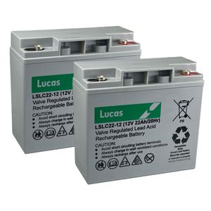 Pair of Lucas 22Ah Battery LSLC22-12