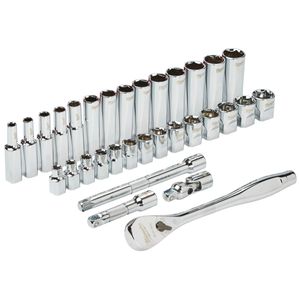 MILWAUKEE 3/8 RATCHET AND SOCKET SET METRIC - 32 PC