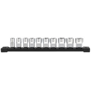 MILWAUKEE 3/8 CHROME STANDARD SOCKET SET - 10 PC METRIC