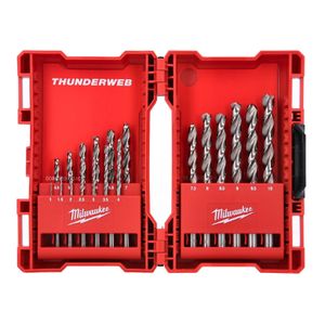 MILWAUKEE THUNDERWEB - HSS-GROUND METAL DRILL BITS - DIN338 - 19PC 