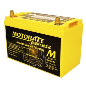 MB130-12 MOTOBATT AGM Deep Cycle Leisure Battery 12V 128Ah