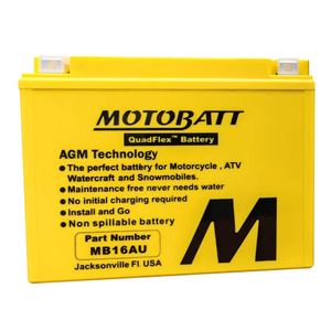MB16AU MOTOBATT Quadflex AGM Bike Battery 12V 20.5Ah