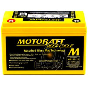 MB130-12 MOTOBATT AGM Deep Cycle Leisure Battery 12V 128Ah