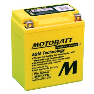 MBTX7U MOTOBATT Quadflex AGM Bike Battery 12V 8Ah