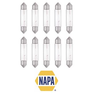 264 10W Trade Box of 10 NAPA Halogen Festoon 11x44 Bulbs NBU2264