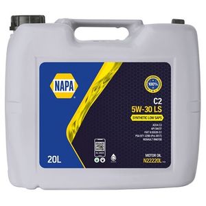 NAPA C2 5W-30 LS Fully Synthetic Low SAPS Engine Oil 20L - N22220L N222