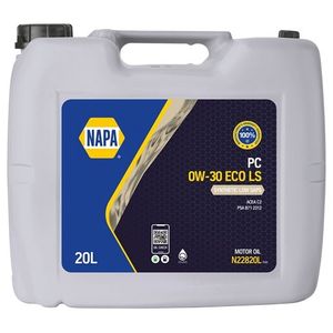 NAPA PC 0W-30 ECO LS Fully Synthetic Low SAPS Engine Oil 20L - N22820L N228