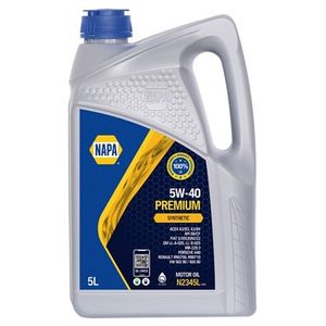 NAPA 5W-40 Premium Fully Synthetic Engine Oil 5L - N2345L N234