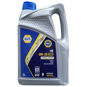 NAPA VE 0W-20 ECO Fully Synthetic Low SAPS Engine Oil 5L - N2375L