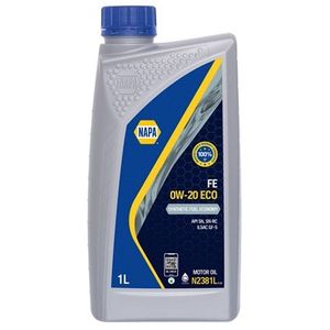 NAPA FE 0W-20 ECO Fully Synthetic Fuel Economy Engine Oil 1L - N2381L N238