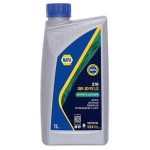 NAPA XTR 0W-20 FE LS Fully Synthetic Low SAPS Engine Oil 1L - N2411L N241