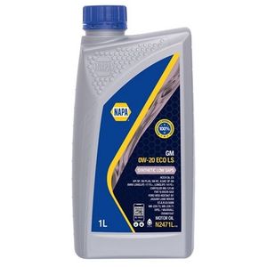 NAPA GM 0W-20 ECO LS Fully Synthetic Low SAPS Engine Oil 1L - N2471L N247
