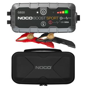 NOCO GB20 Boost 500A Jump Starter and Protective Case Bundle