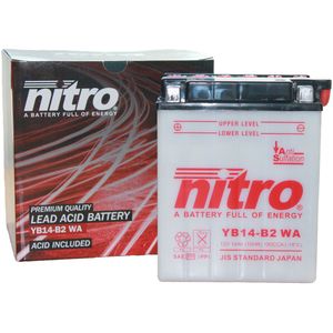 YB14-B2 Nitro Motorcycle Battery YB14-B2 WA