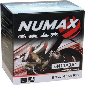 6N11A-3A-1 Numax Motorcycle Battery 6V 11Ah (6N11A3A1)