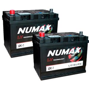 Pair of Numax LV22MF Sealed Leisure Battery 12V 75Ah