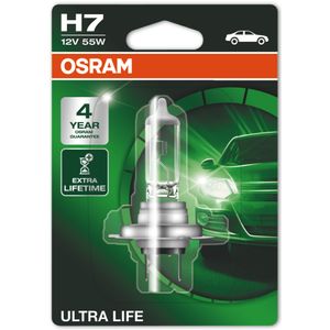 H7 12V 55W (477/499) OSRAM Ultra Life - Long Life Single Halogen Headlight Bulb 64210ULT-01B, PX26D