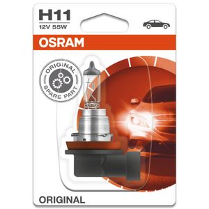 H11 12V 55W (711) OSRAM Original Single Halogen Headlight Bulb 64211-01B, PGJ19-2