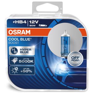 HB4 12V 80W (OFF ROAD) OSRAM Cool Blue Boost Halogen Headlight Bulbs 69006CBB-HCB, P22D - Pack of 2
