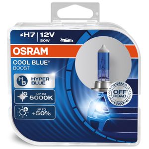 H7 12V 80W (OFF ROAD) OSRAM Cool Blue Boost Halogen Headlight Bulbs 62210CBB-HCB, PX26D - Pack of 2