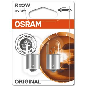 R10W 12V 10W (245) OSRAM Original Side-Tail-Interior Bulbs 5008-02B, BA15S - Pack of 2