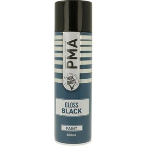 PMA GLOSS Black Spray Paint Aerosol 500ml - PCPA1003